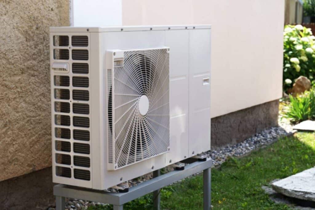 Installed heat pump