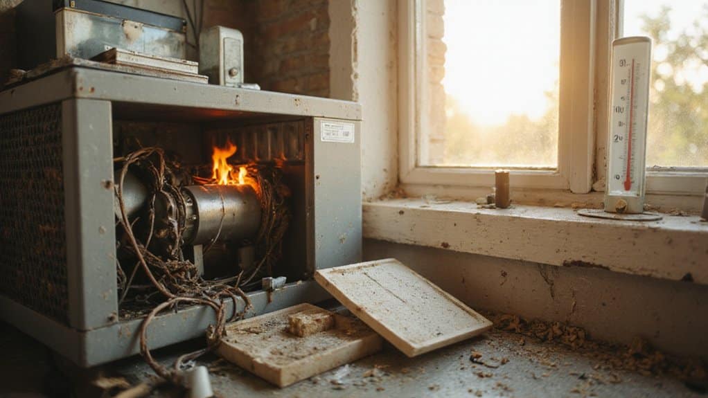 Electrical issues in an air conditioner affecting cooling performance