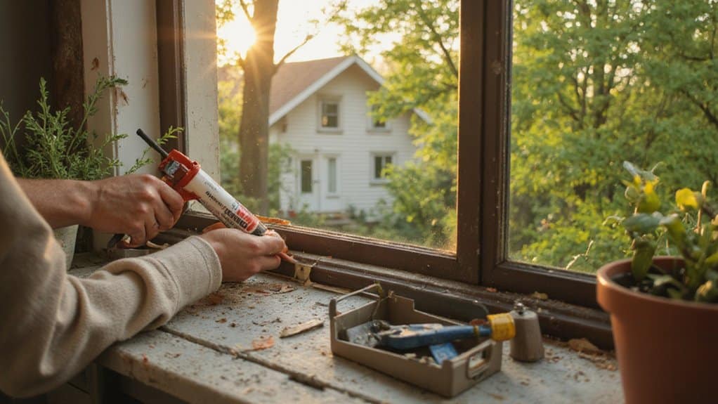 Sealing air leaks around windows and doors to keep cool air inside a Duncan home