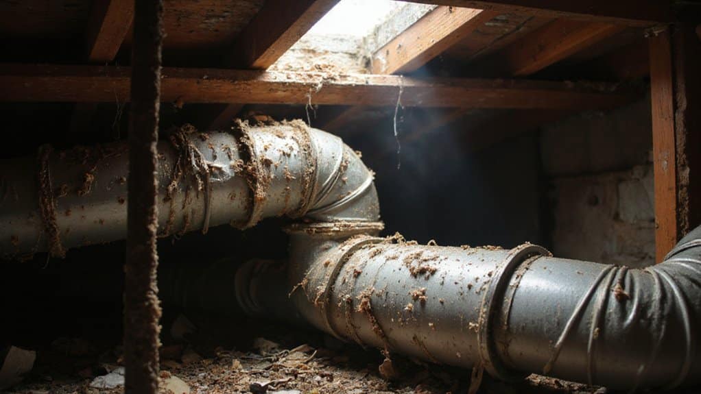 Leaky ductwork causing loss of cool air in a home