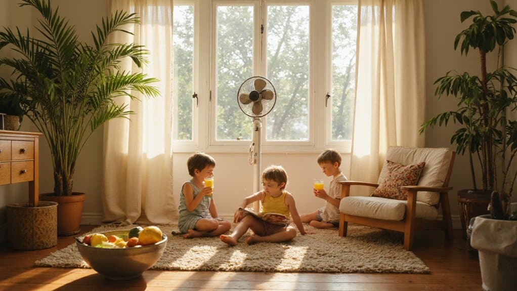 Running household appliances during cooler evening hours to lower indoor heat