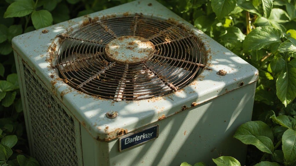 Air conditioner not cooling properly and showing repair warning signs