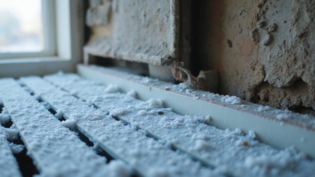 Dirty air filter restricting airflow and leading to a frozen air conditioner
