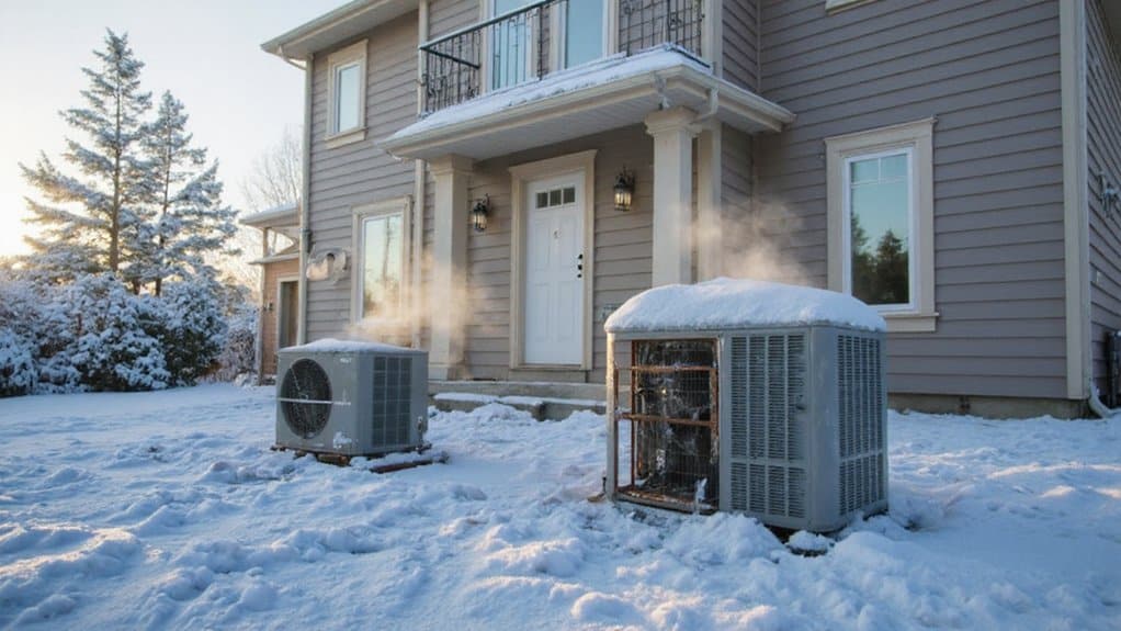 Heat pump performance during colder weather conditions at a residential home