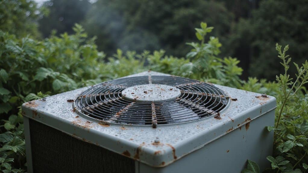 Air conditioner working harder in humid indoor conditions during summer