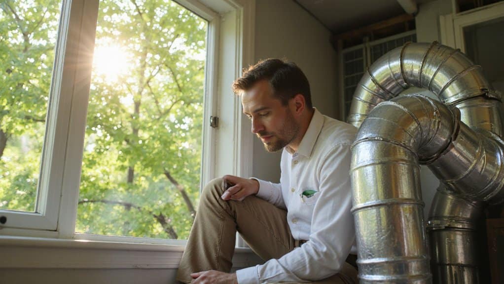 HVAC ductwork inspection showing sealed joints and proper airflow for home air conditioning