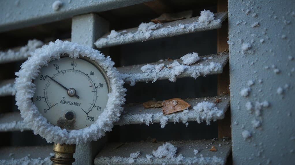 Homeowner turning off a frozen air conditioner to allow the system to thaw